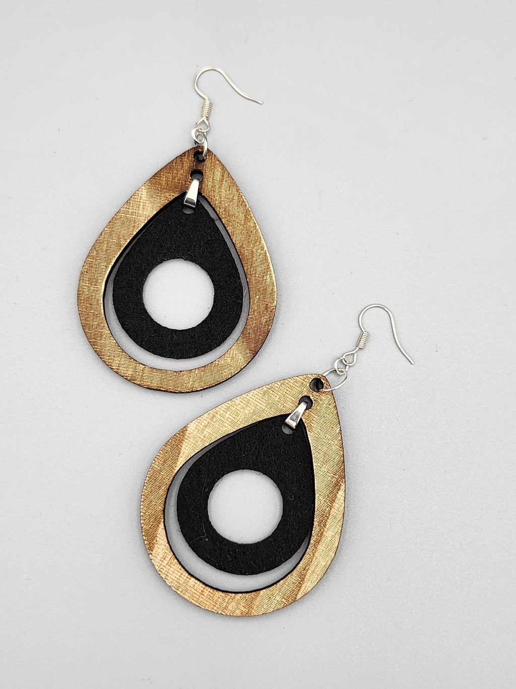 Holz-Ohrringe Tropfen